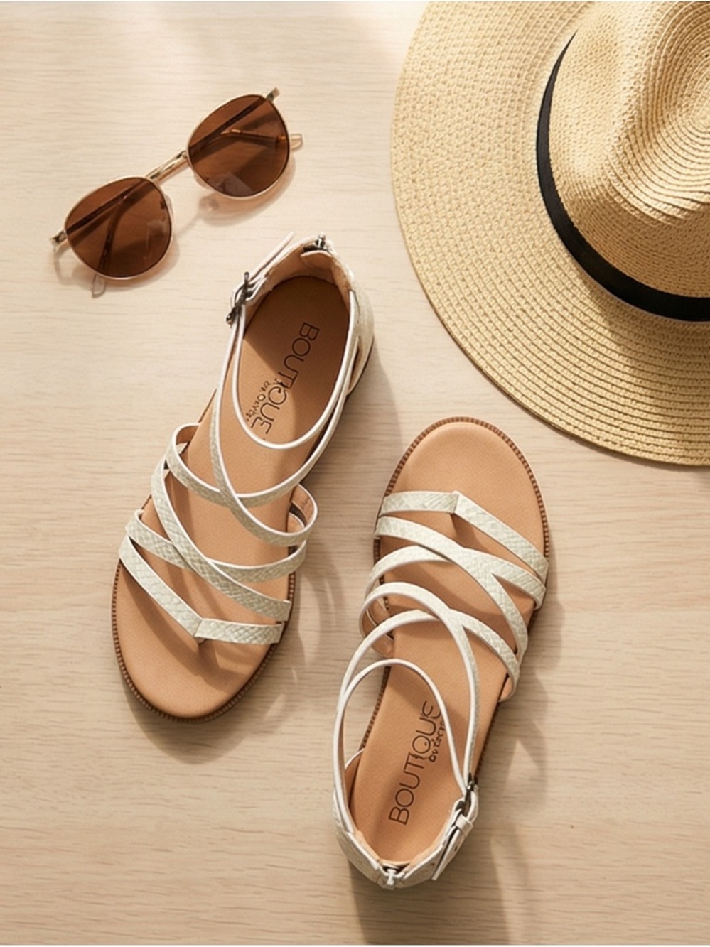 Boutique by Corky’s Tan Strappy Sandals. They're perfect for any occasion. - Picture 7 of 8